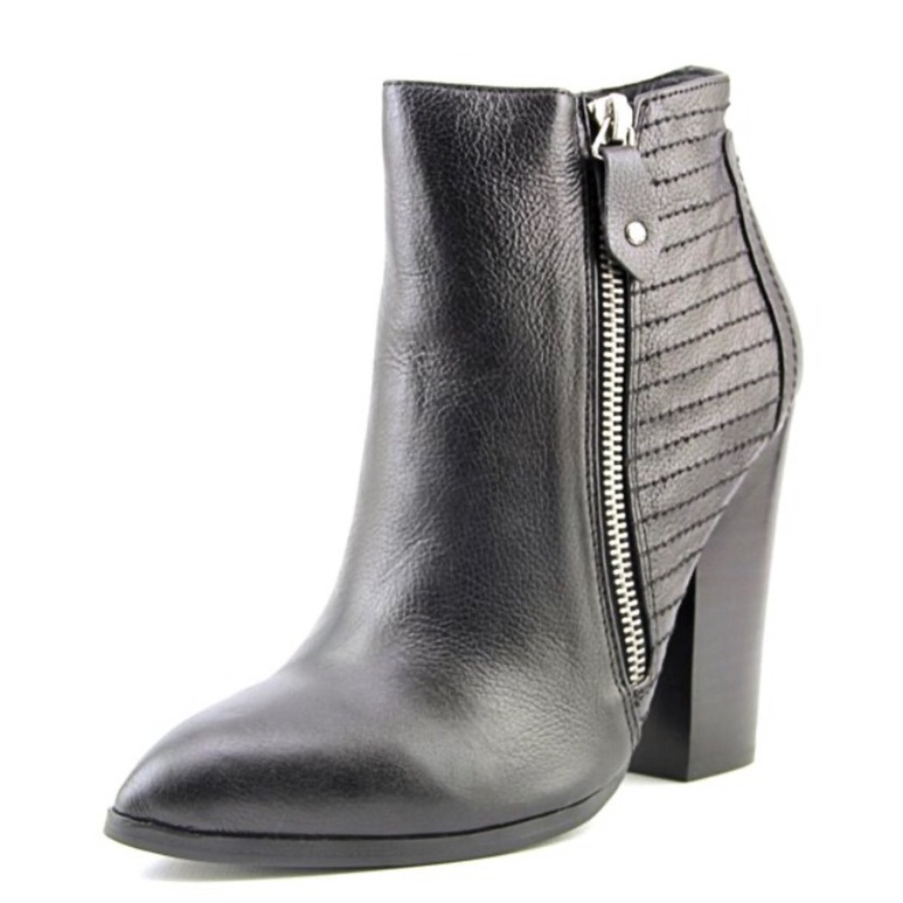Chelsea and Zoe Black Zip Up Ankle Booties